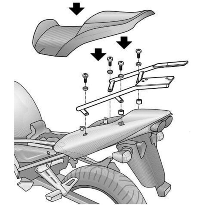 Soporte top case SHAD Y0FZ11ST para permite montar una…