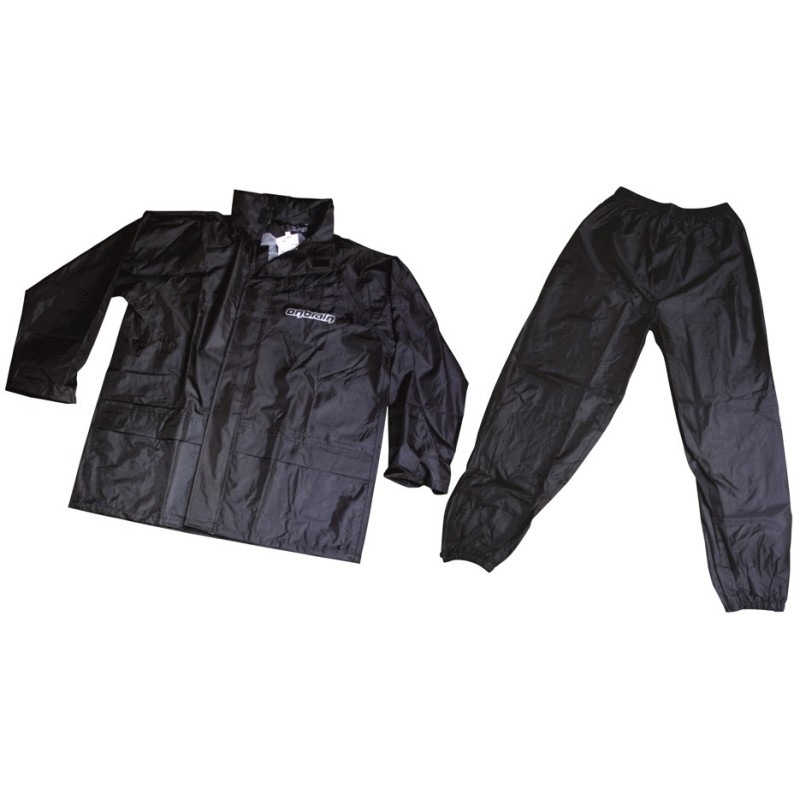 ONBRAIN IMPERMEABLE CONJUNTO CHAQUETA / PANTALON NEGRO 