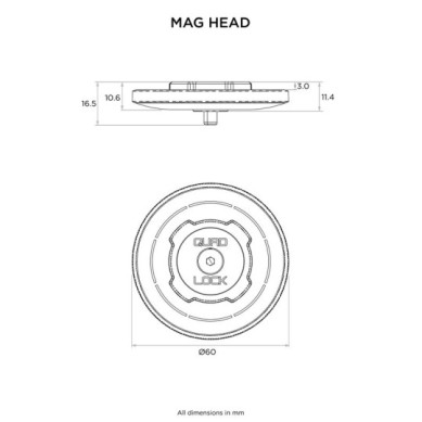 Cabezal estándar Quad Lock MAG
