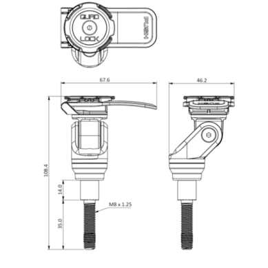 Soporte de abrazadera de manillar Quad Lock Pro