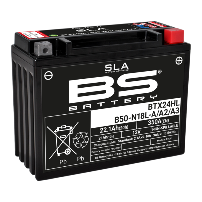 BATERÍA BS BATTERY SLA BTX24HL (FA) | BATERÍA MOTO BS BATTER