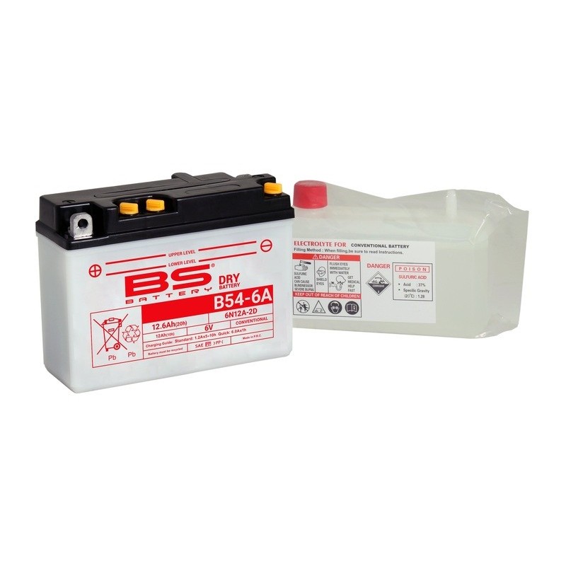 BATERÍA BS BATTERY 6N12A-2D (B54-6A) | BATERÍA MOTO BS BATTE