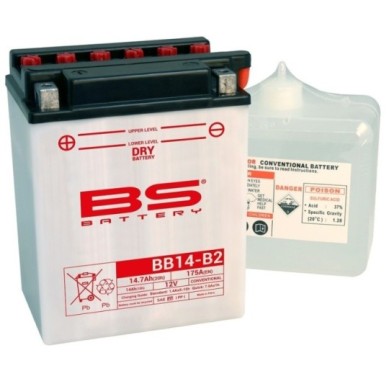 BATERÍA BS BATTERY YB14-B2 (FRESH PACK) | BATERÍA MOTO BS BA