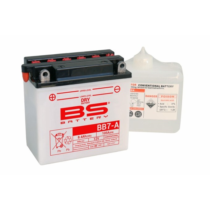 BATERÍA BS BATTERY BB7-A (FRESH PACK) | BATERÍA MOTO BS BATT