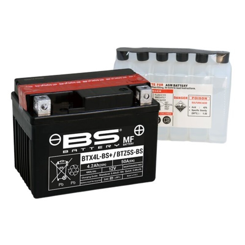 BATERÍA BS BATTERY BTX4L-BS+ / BTZ5S-BS | BATERÍA MOTO BS BA