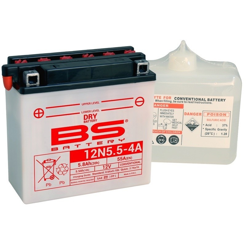 BATERÍA BS BATTERY 12N5.5-4A | BATERÍA MOTO BS BATTERY