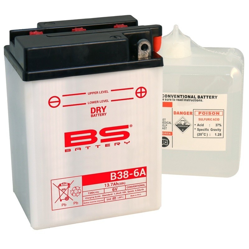BATERÍA BS BATTERY B38-6A | BATERÍA MOTO BS BATTERY
