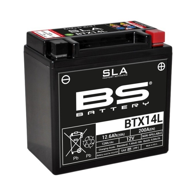 BATERÍA BS BATTERY SLA BTX14L (FA) | BATERÍA MOTO BS BATTERY