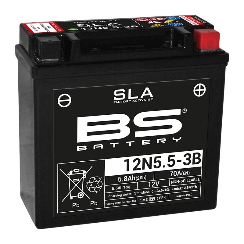 BATERÍA BS BATTERY SLA 12N5.5-3B (FA) | BATERÍA MOTO BS BATT