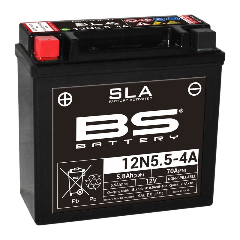 BATERÍA BS BATTERY SLA 12N5.5-4A / 4B (FA) | BATERÍA MOTO BS