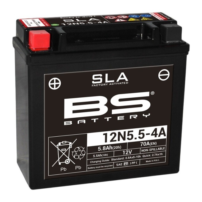BATERÍA BS BATTERY SLA 12N5.5-4A / 4B (FA) | BATERÍA MOTO BS