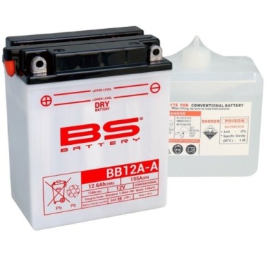 BATERÍA BS BATTERY BB12A-A (FRESH PACK) | BATERÍA MOTO BS BA